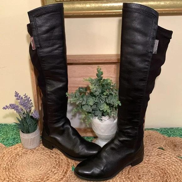 Vince Camuto Black Over the Knee Boots Sleek and Versatile