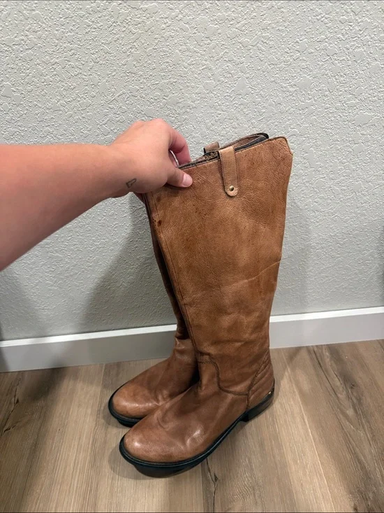 Steve Madden Cognac Tall Leather Over-the-Knee Boots