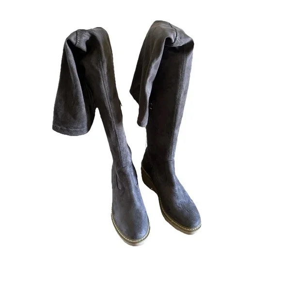 NEW NICOLE MILLER Gray Over the Knee Boots Size‎ 8