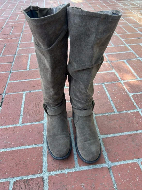 Carlos by Carlos Santana Slouchy Over-the-Knee Suede Boots - Taupe Brown