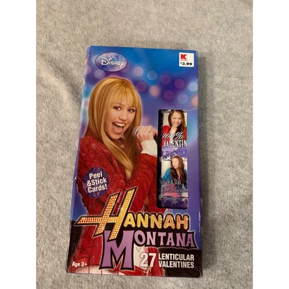 Disney Hannah Montana Lenticular Valentine Cards 27ct Peel & Stick Miley Cyrus