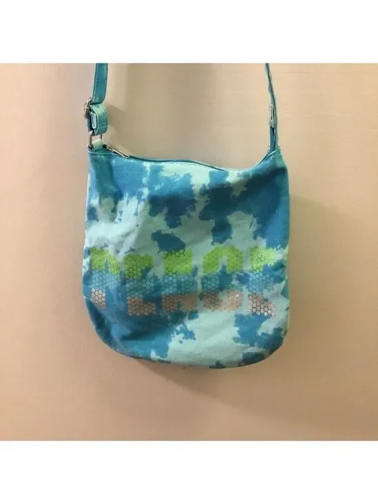 Justice girls and tween cross body bag tie dye wit PEACE lettering in do…