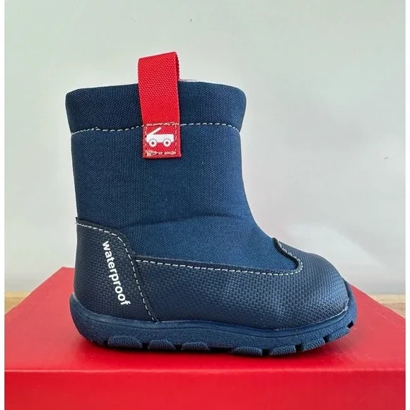 See Kai Run Larkin Waterproof Pull-On Boots Navy Blue / Toddler's 4