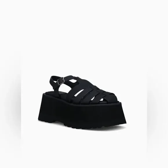 Jeffrey Campbell Poppi Black Platform Sandals