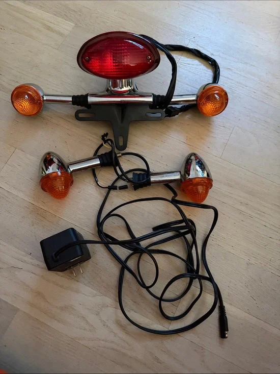 Triumph Red and Orange Motorcycle LED Tail Light with Turn Signals