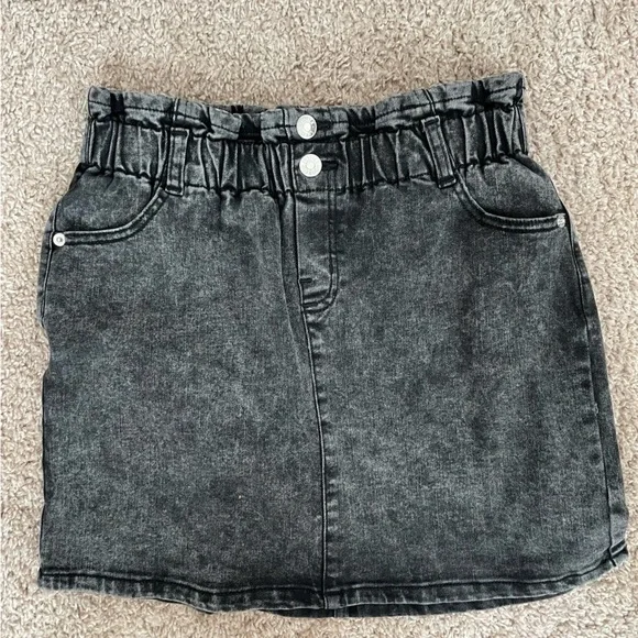 NWOT Girls justice black jean skirt sz 14