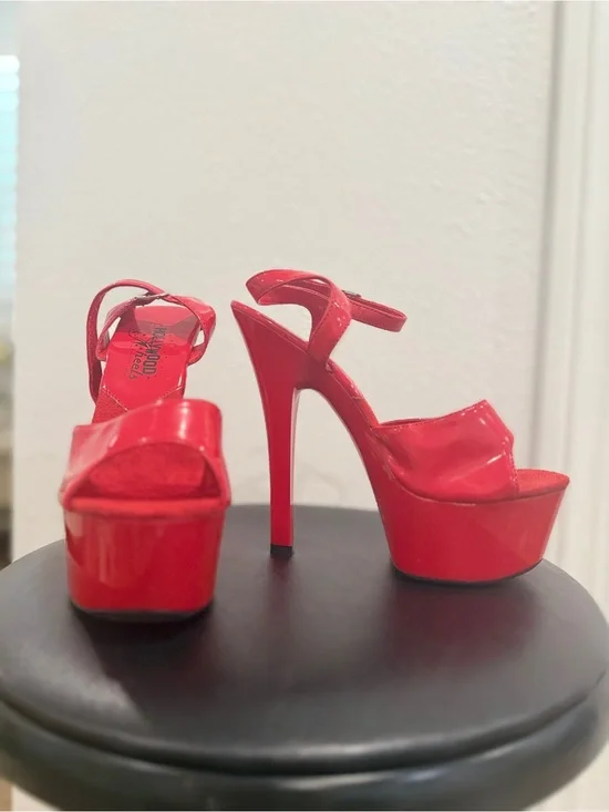 Red Platform Heels