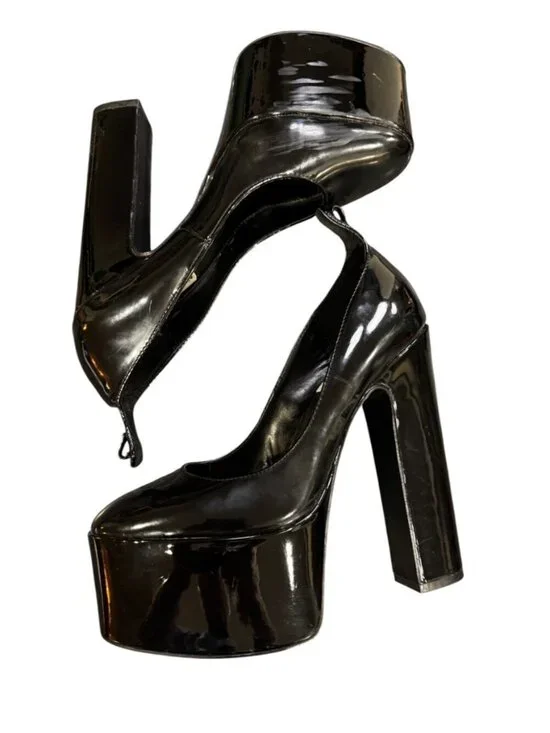 Steve Madden Patent Platform Heels Black Size 6