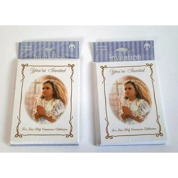 16 Malco First Holy‎ Communion Invitations Kathryn Andrews Fincher Girl 2 Packs