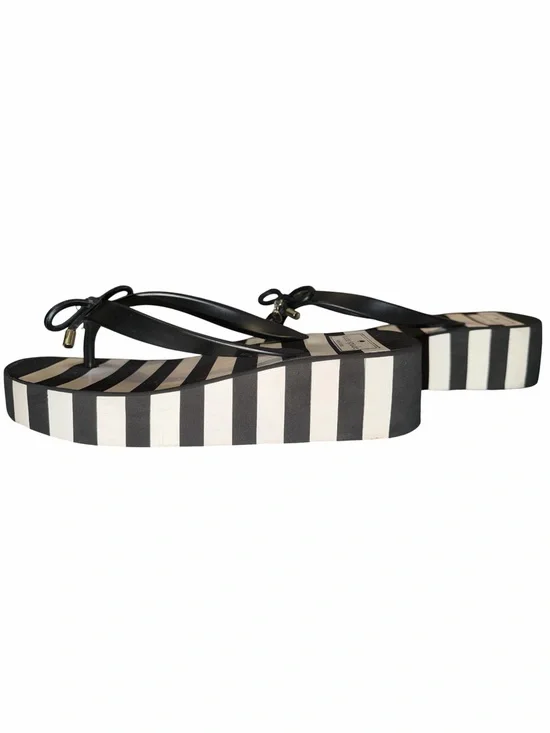Kate Spade Wedge Thong Sandals Platform Women’s Size 7 Preppy Nautical Chic