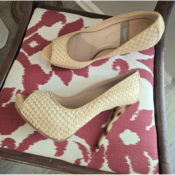 Baldan Venezia Platform Peep Toe Pumps  Stiletto Heels Italy 39.5 US 9  $470