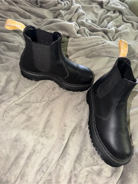 Dr. Martens Black Chukka Boots with Yellow Heel Tabs - Men’s
