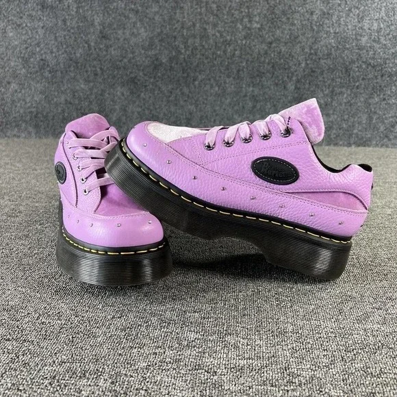 Dr Martens Shoes Womens‎ 8 Purple Buzz S1 Bratz Platform Sneaker Studded Leather