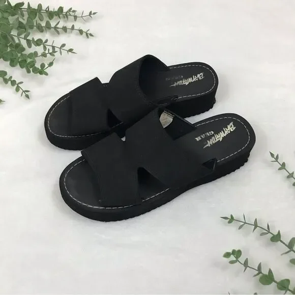 Vintage Baywatch Gear Platform Slip On Slides Slippers Sandals Womens Sz 10 90s