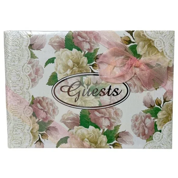 LADY JAYNE Guest Book Pink Roses Romantic Floral Party Shower Wedding NWT