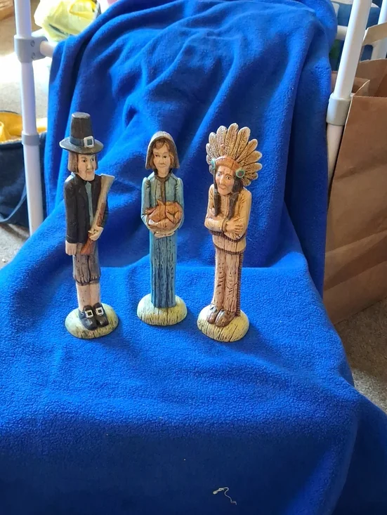 Blue  Ceramic Figurine Set - Home Party Supplies