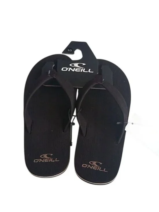 O'Neill Phluff Daddy Dark Brown Flip Flop, Size 2/3 Sandals