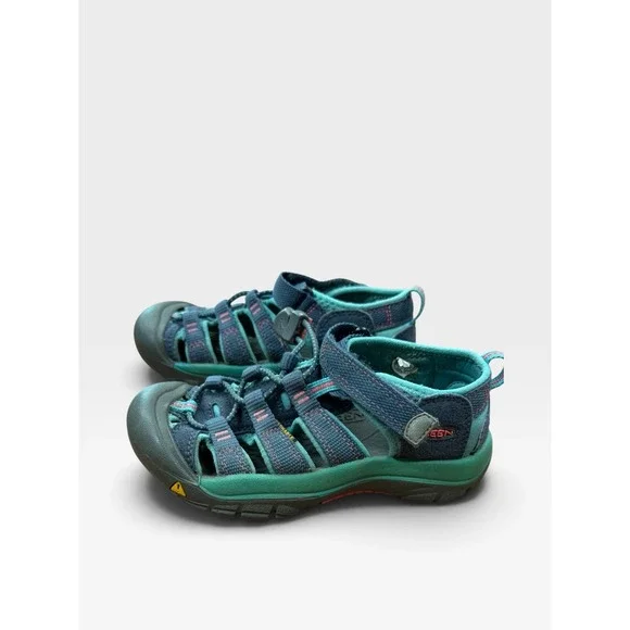 KEEN Newport H2 Kids Size 12 Teal Blue Pink Water Hiking Sport Sandals Washable
