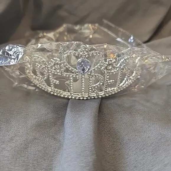 “Retired” Rhinestone Tiara diamonds purple jewelry diamond sparkle celebration