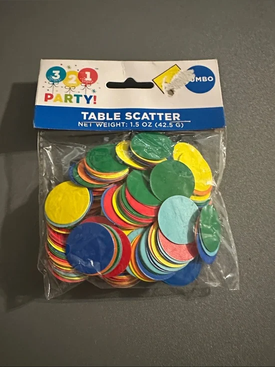 Party Table Scatter – Multicolor Confetti Circles