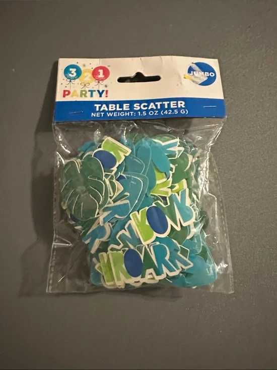 Dino Blue & Green Table Scatter Confetti