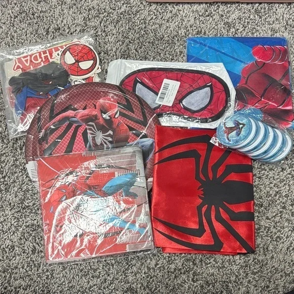 Spider-Themed Kids Birthday Party Set