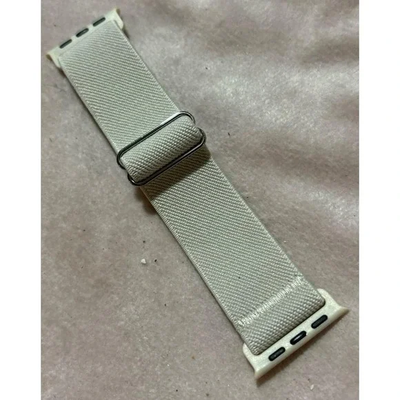 NEW Adjustable Nylon Stretch White Band for Apple Watch 38mm/40mm/41mm