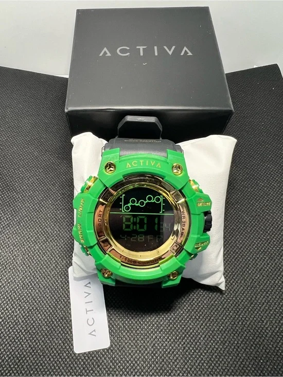 Invicta Green and Gold Digital Sport Watch