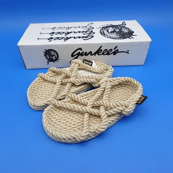 Gurkee's Neptune Children's Size 1.5-2 Beige Rope Sandals New in Box