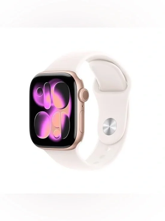 NEW Apple Watch Series 11 Smartwatch Rose Gold Case Light Blush Sports Band