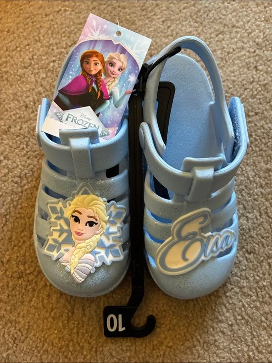 Disney Frozen Elsa Sandals - Toddler Girls Size 10