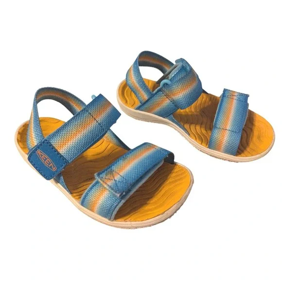 Keen Kids ~US 9 Blue Orange Gradient Sport Sandals Toddler Adjustable Straps