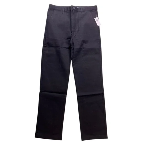 Old Navy Straight Chino Kids 16 Black New Built-In Flex Adjustable‎ Waist Pants