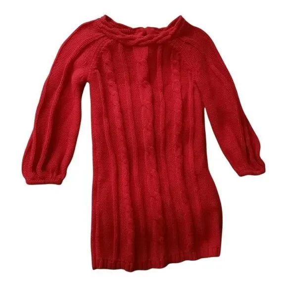 Old Navy Red Cowl Neck Sweater Dress