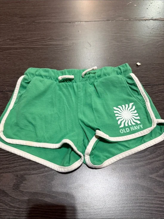Old Navy Green Athletic Retro-Trim Shorts