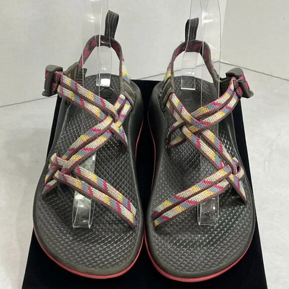 Chaco Kids Multicolor Strap Black Footbed Sandals