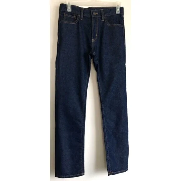 Old Navy Dark Wash Blue Denim Skinny Built-In Tough Boys Jeans Pants Size 12