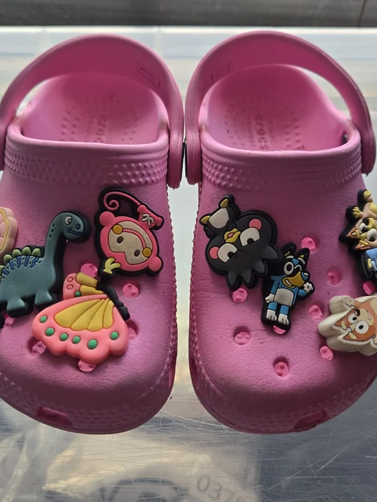 Pink Kids Crocs Size C7