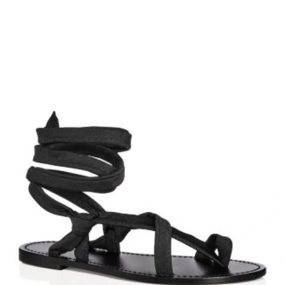 New in box, Aqua Women's Yasmin‎ Ankle Tie Strappy Toe Ring Sandals