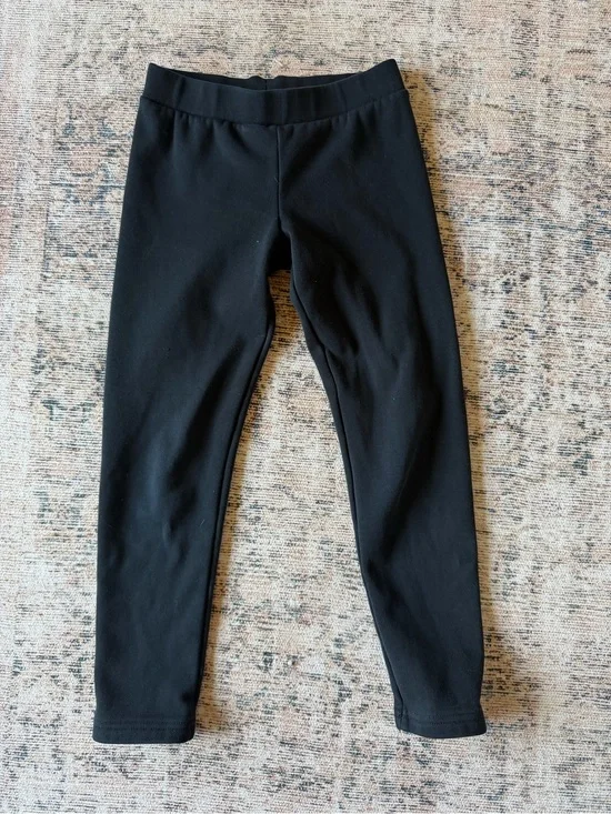 Old Navy Black Girls' Stretch Leggings Cozy Lined