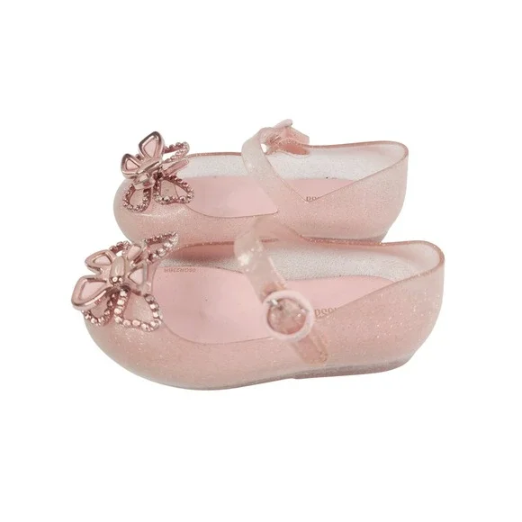 Mini Melissa Strappy Sandals For‎ Girls, Size 8, Pink.