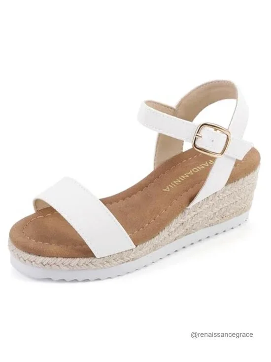Girls Wedge Sandals Platform Heels Dress Shoes Adjustable Strap