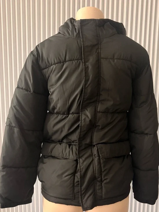 Kid’s Black Puffer Jacket with Hood