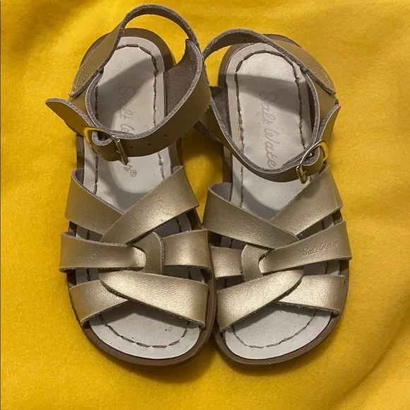 Salt Water Kids Metallic Gold Slide Sandals