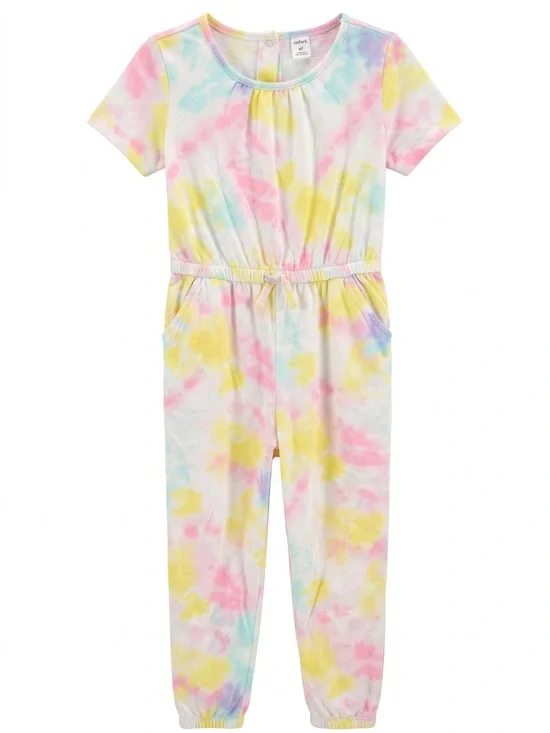 Old Navy Pastel Tie-Dye Jumpsuit in Pink, Yellow & Blue