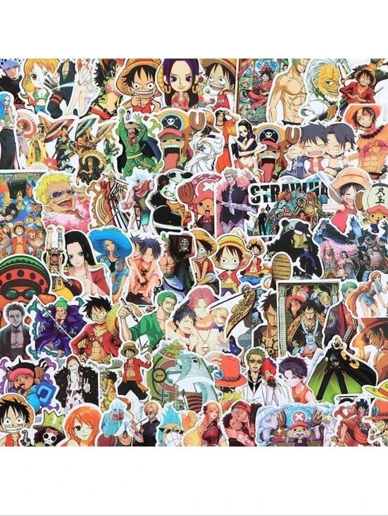 One Piece Anime Sticker Pack - Colorful Mixed Characters