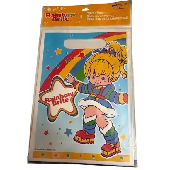 Rainbow Brite Party favor bags 8ct Birthday‎ Celebration Kids Retro 80s