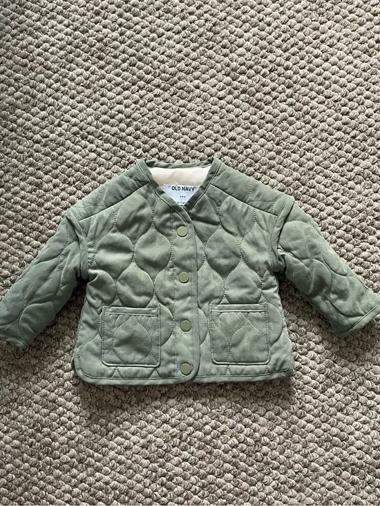 Old Navy Quilted Olive Green Puffer Jacket