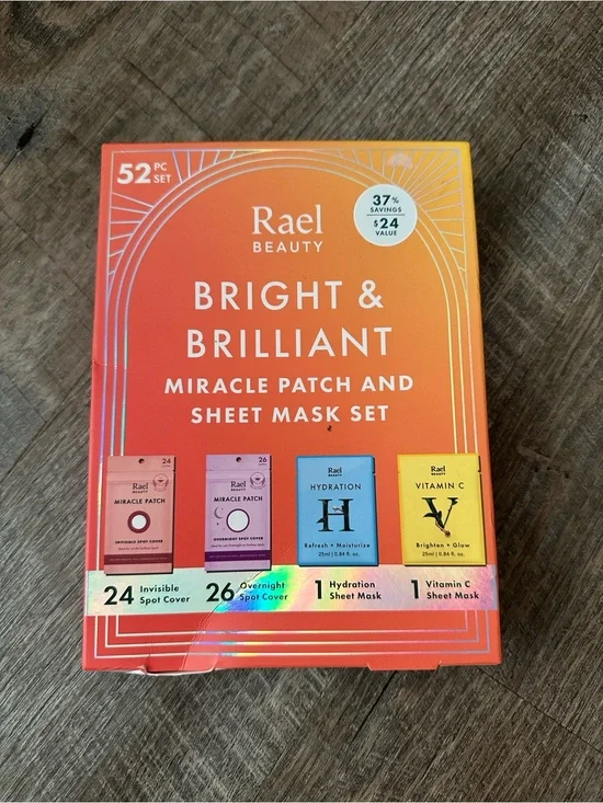 Rare Beauty Bright & Brilliant Miracle Patch & Sheet Mask Set - Orange Gradient