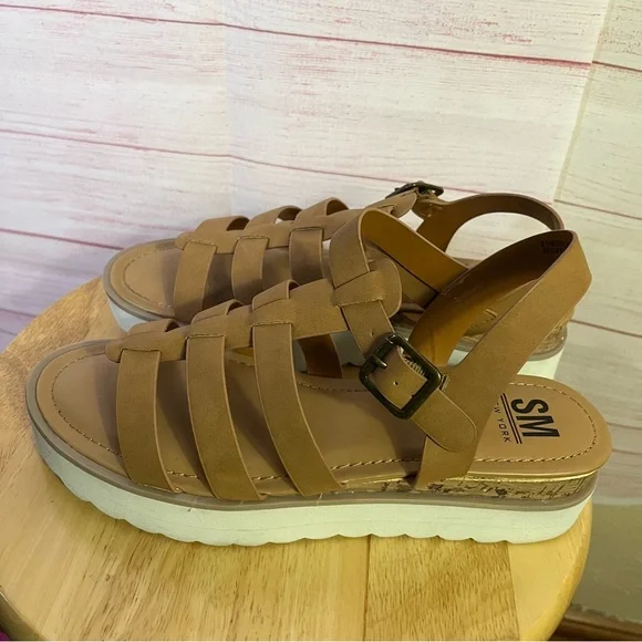 SM New‎ York Dolora Tan Sandals Size 8.5